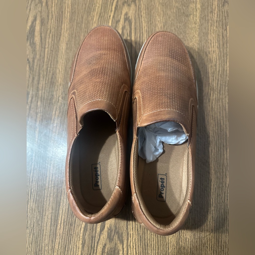 Propet Men's Tan Slip-On Loafers